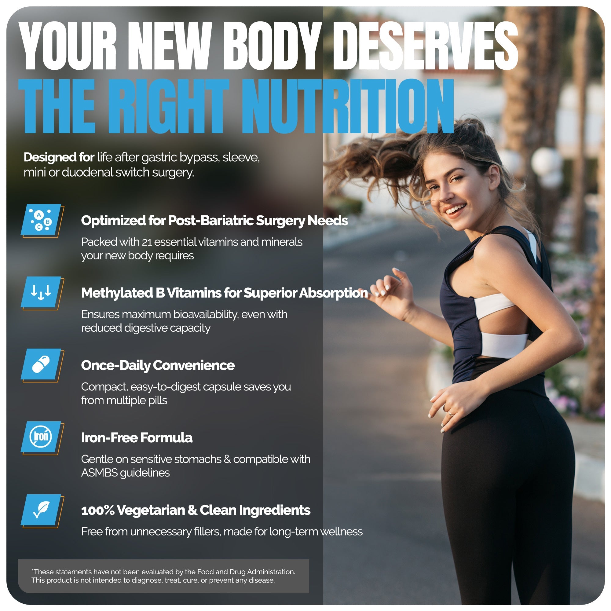 Shiny Leaf Methylated Bariatric Multivitamin Without Iron