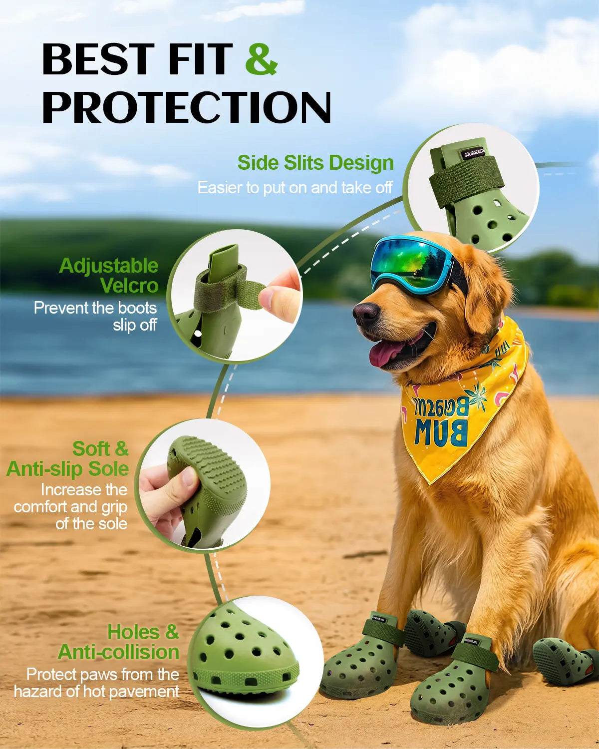Waterproof Dog Shoes for Hot Pavement