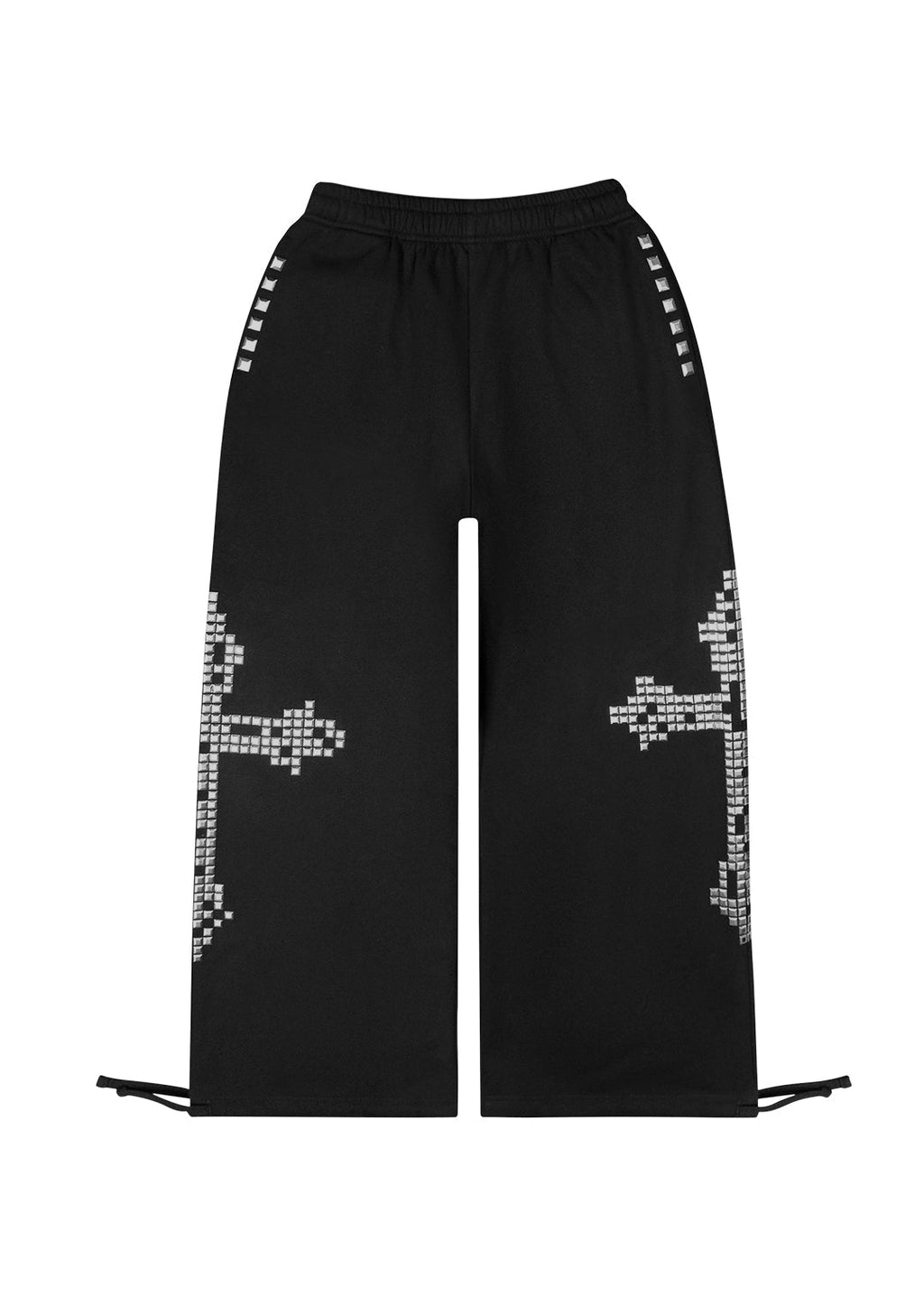 FAITHFUL STUDDED OVERSIZED SWEATPANTS BLACK