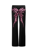 IDOL RHINESTONE VELOUR SWEATPANTS BLACK