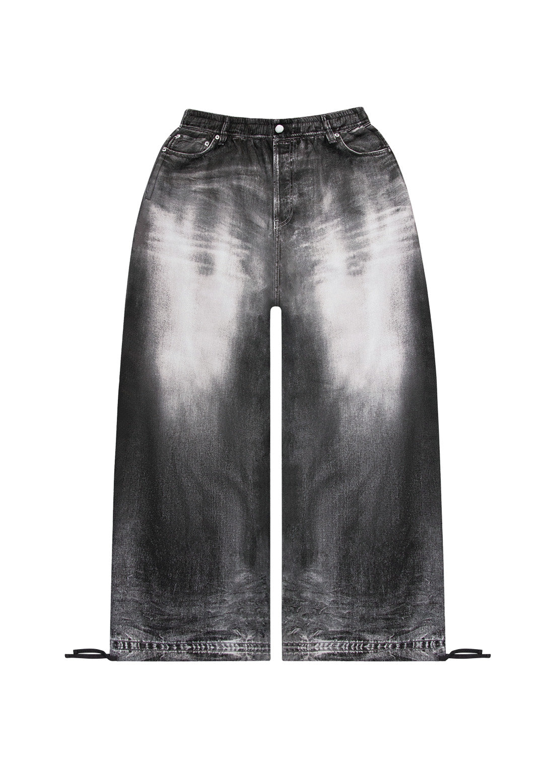 OFF GRID DENIM EFFECT OVERSIZED SWEATPANTS WASHED BLACK