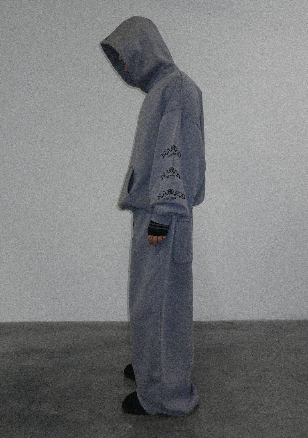 OLD ENGLISH OVERSIZED SWEATPANTS WASHED VINTAGE GREY